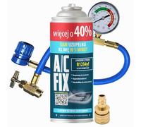 A/C FIX R1234yf air conditioning refill - r1234yf air conditioning gas - 1x235 g with hose, pressure gauge and HP/LP adapter - Car air conditioning - Car air conditioning refill - ECO