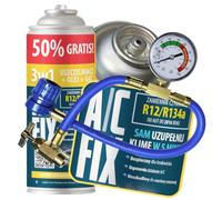 A/C FIX Replacement of 3in1 refrigerant gas R134a 1x235 g for Air conditioning air conditioning pressure gauge, Air conditioner - Car air conditioning refill - R134a gas - ECO