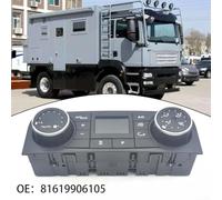 A/C Heater Conditioning Control Switch Panel, Replacement for MAN TGS TGX TGL TGM, OE 81619906105 81619906081 81619906097 81619906115, 6 Pins Terminal, ABS Metal Construction