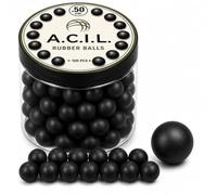 A.C.I.L. Rubber Balls .50 Cal (12.5 mm) - 100 Pieces - Approx. 1.44 g Each - High Precision Solid Rubber Balls - Durable Rounds for Training & Practice