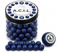 A.C.I.L. Rubber-Coated Steel Balls .50 Cal - 50 Pieces Pack - Approx. 3.6 g Each Ball - Solid Steel Core with Durable Rubber Coating - High Precision Round Balls