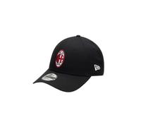 A.C. Milan Boy's New Era Cap with a Visor, Black, 6-12 Years, Black, One Size