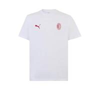 A.C. Milan Unisex's Ftbless A.C. Logo T-Shirt Official Milan and Puma Product, White, M