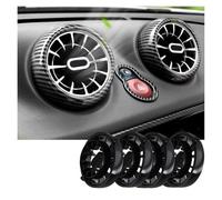 A/C Outlet 1Set/4Pcs For Benz For Smart 453 For Four Two Dashboard Outlet Frames Vortex Air Conditioner Air Vent Chrome Trim Cover Car Air Vent