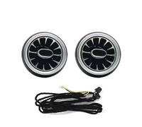 A/C Outlet 2PCS LED Front Dashboard AC Air Condition Vent Outlet Turbo Interior Trim For For Fiesta 2009 2010 2011 2012 2013 2014 Car Accessories Car Air Vent(With LED)