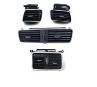 A/C Outlet For VW For Passat CC B6 B7 R36 3AD 819 728A 701A 702A LHD Chrome Piano Car Paint Dashboard Air Conditioning Outlet Vent Car Air Vent(Matte Black A 4pcs)