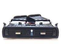 A/C Outlet Vent Grilles Covers For BMW 5 Series F10 F11 F18 Front Console Dash Air Conditioner Chromed Complete Assembly 64229166885 64229209136(Plain Black Assembly)