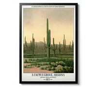 A Cactus Grove, Arizona Poster, Botanical print, Wildlife Science Wall Art, Animal Nature Gift Idea, Archival Matte, A3 (Print Only) - 42x29.7cm