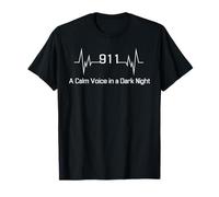 A Calm Voice in A Dark Night First Responder 911 Operator T-Shirt