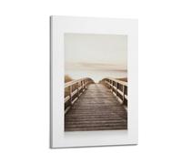 A Canvas Showing A Wooden Boardwalk through Beach Dunes Leading to The Ocean Under A Pale Sky Poster Decorative Painting Canvas Wall Posters And Art Picture Print Modern Family Bedroom Decor Posters 2