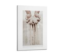 A Canvas Showing Cupped Hands Letting Light Beige Sand Pour through The Fingers, Symbolizing The Passage of Time Poster Decorative Painting Canvas Wall Posters And Art Picture Print Modern Family Bedr