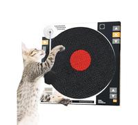(a) Cardboard Cat Scratching Board, Cat Scratching Board - Classic Record Scratching Board for Kittens - Wall Mounted Scratching Board with Feather Swing