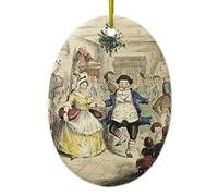 A Carol Fezziwigs Ball Hanging Xmas Pendant Unique Decor Craft For Home Indoor Festival 7.3Cm