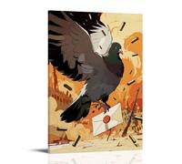 A Carrier Pigeon with A Secret Letter Tied to Its Leg, Flying through A Hail of Bullets, Wing Grazed by A Stray Bullet Fashionable Wall Decor - Hanging Art Poster And Mural16x24inch(40x60cm)
