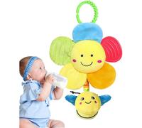 (A) Cartoon Animal Carseat Toys | Soft Hangable Sensory Learning Stroller Toy | Skin-Friendly Car Seats Mobile Rattle for Toddler Bouncer, Bassinet, Crib