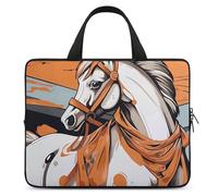 A Cartoon Horse Laptop Sleeve Ultra-Thin, Waterproof 12inch Laptop Bags, Portable Protective Computer Bag with Hand Strap