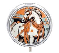 A Cartoon Horse Pill Case Pill Box with 3 Compartments