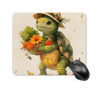 A Cartoon Turtle Mouse Pad Square Laptop Mouse Mat Cute Computer Mousepad Keyboard Pad Non-Slip Desk Pads for Gaming Office Work Home 25 * 30cm