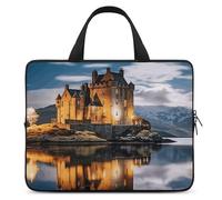 A Castle by The Lake Laptop Sleeve Ultra-Thin, Waterproof 12inch Laptop Bags, Portable Protective Computer Bag with Hand Strap