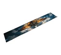 A Castle by The Lake Linen Table Runner 72.4 Inches Long, Machine Washable Table Runner for Party Kitchen Dining Table Coffee Holiday Party Decor, 13.4"x72.4"