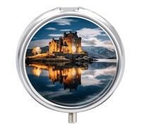 A Castle by The Lake Pill Case Pill Box with 3 Compartments