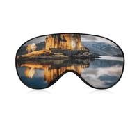 A Castle by The Lake Sleep Mask, Ultra Soft Eye Mask for Sleeping with Adjustable Strap, Comfortable Lightweight Blindfold Eyeshade, Total Blackout Eye Cover for Night Sleep Travel Office Nap