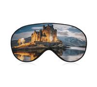 A Castle by The Lake Sleep Mask with Adjustable Strap, Comfortable & Soft Eye Mask for Sleeping Light Blocking, Lightweight & Breathable Eye Cover for Men Women