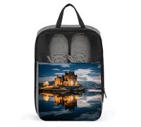 A Castle by The Lake Travel Shoe Bag, Waterproof Storage Pouch with Zipper, Portable Shoe Organizer for Women And Men
