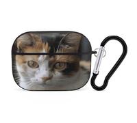 A Cat AirPods Pro 2 Case Cover, Shockproof Hard Shell Protective Case for Women Men, Compatible with Airpod Pro Case 2nd/1st Generation with Keychain-Black