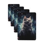 A cat in a nebula Car Air Freshener Cards for Women Men 4 Pack Cute Car Accessories Long Lasting Scent Car Diffuser Hanging Auto Aromatherapy Tablets Car Fresheners Gifts