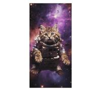 A Cat in Outer Space Beach Towels Extra Large, Quick Dry Absorbent Multipurpose, Oversized Beach Towel, Sand Free Foldable Lightweight, Travel Towel, For Beach Pool Camping Travel Vacation, 63x31.5 in