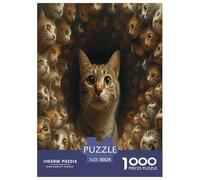 A Cat Is All Jigsaw Puzzles Puzzle for Adults Kids. 1000 Piece Impossible Challenge Toy Educational Game Home Decoration for Adults& Kids Age 14 Years Up 38x26cm/1000pcs