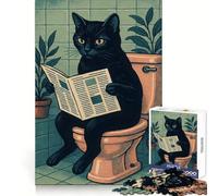A Cat’s Private Moment Jigsaw Puzzles for Adults 1000 Pieces Think Smart Smooth Joint Home Activity Christmas Surprise (50x75cm)