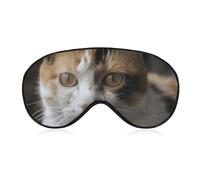A Cat Sleep Mask, Ultra Soft Eye Mask for Sleeping with Adjustable Strap, Comfortable Lightweight Blindfold Eyeshade, Total Blackout Eye Cover for Night Sleep Travel Office Nap