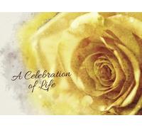 A Celebration of Life.: Guests Book For Memorials & Funerals. Memorial books for funeral. Portable compact sign in comment guest book for funerals or ... delicate yellow watercolor flowers theme