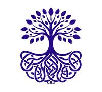 a Celtic Love Knot Roots Tree Logo Wall Stickers 49.2x61.2cm Do not Damage The Wall Surface DarkBlue