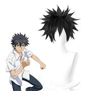 A Certain Magical Index Scientific Railgun Toma Kamijo Touma Kamijou Cosplay Wig Black Short Straight Halloween Carnival Wigs KUZ474