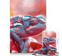 A Chameleon Blending Jigsaw Puzzles 1000 Pieces for Teenagers Sharp Logic Stress Less Family Pastime Furniture Decor (50x75cm)