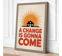 A Change Is Gonna Come Retro Canvas Wall Art Print 24x16 Inch