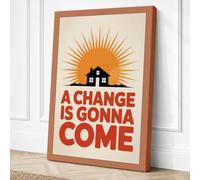 A Change Is Gonna Come Retro Canvas Wall Art Print 30x20 Inch