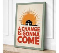 A Change Is Gonna Come Retro Canvas Wall Art Print 36x24 Inch
