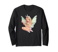 A Charming Fairy with Ice Cream for Dreamers Long Sleeve T-Shirt