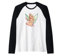 A Charming Fairy with Ice Cream for Dreamers Raglan Baseball Tee