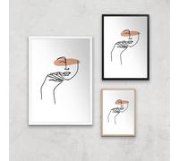 A Cheeky Grin Giclee Art Print - A3 - Black Frame