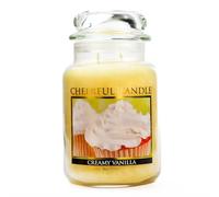 A Cheerful Giver - Creamy Vanilla - 24oz Scented Candle Jar - Cheerful Candle -135 Hours of Burn Time, Candles Gifts for Women