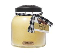 A Cheerful Giver - Lemon Butter Pound Cake - 34oz Papa Scented Candle Jar - Keepers of the Light - 155 Hours of Burn Time, Candles Gifts for Women