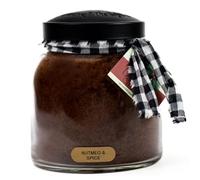 A Cheerful Giver - Nutmeg & Spice - 34oz Papa Scented Candle Jar with Lid - Keepers of The Light - 155 Hours of Burn Time, Gift for Women, Brown