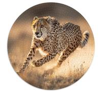 A Cheetah Runs at Full Speed Across The African Savanna Jigsaw Puzzles Challenge Toy Educational Games Home Decoration for Adults& Teenager Age 14 Years Up 1000pcs (67.5x67.5cm)