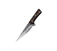 (A) Chefs Knife, Handmade Forged Kitchen Knives High Carbon Steel Cooking Knife with Leather Sheath and Full Tang Wenge Wood Handle for Home, BBQ