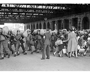 A Child and a Pilot in the London Blitz